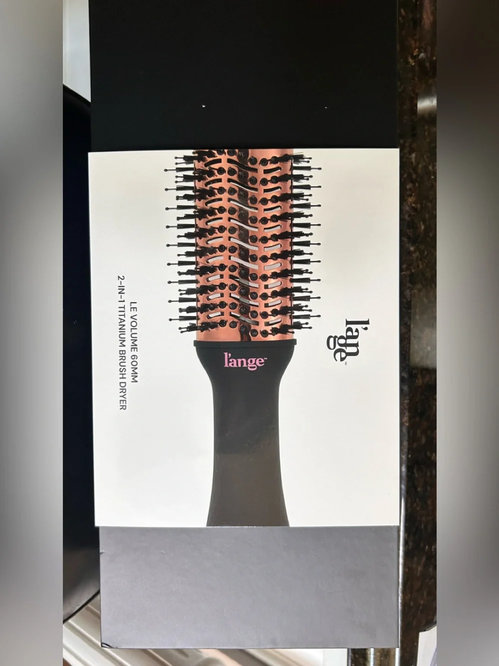 Lange 60mm  Rose Gold and Black 2-in-1 LeVolume Brush Dryer